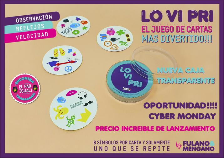 LO VI PRI (JUEGO DE CARTAS EN CAJA PLASTICA ) X  UNIDAD